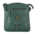 Leather Crossbody Bags for Women - Trendy Leather Crossbody Purses For Women - Medium Size Womens Handbag - Ladies Sling Bag (Olive Wash)
